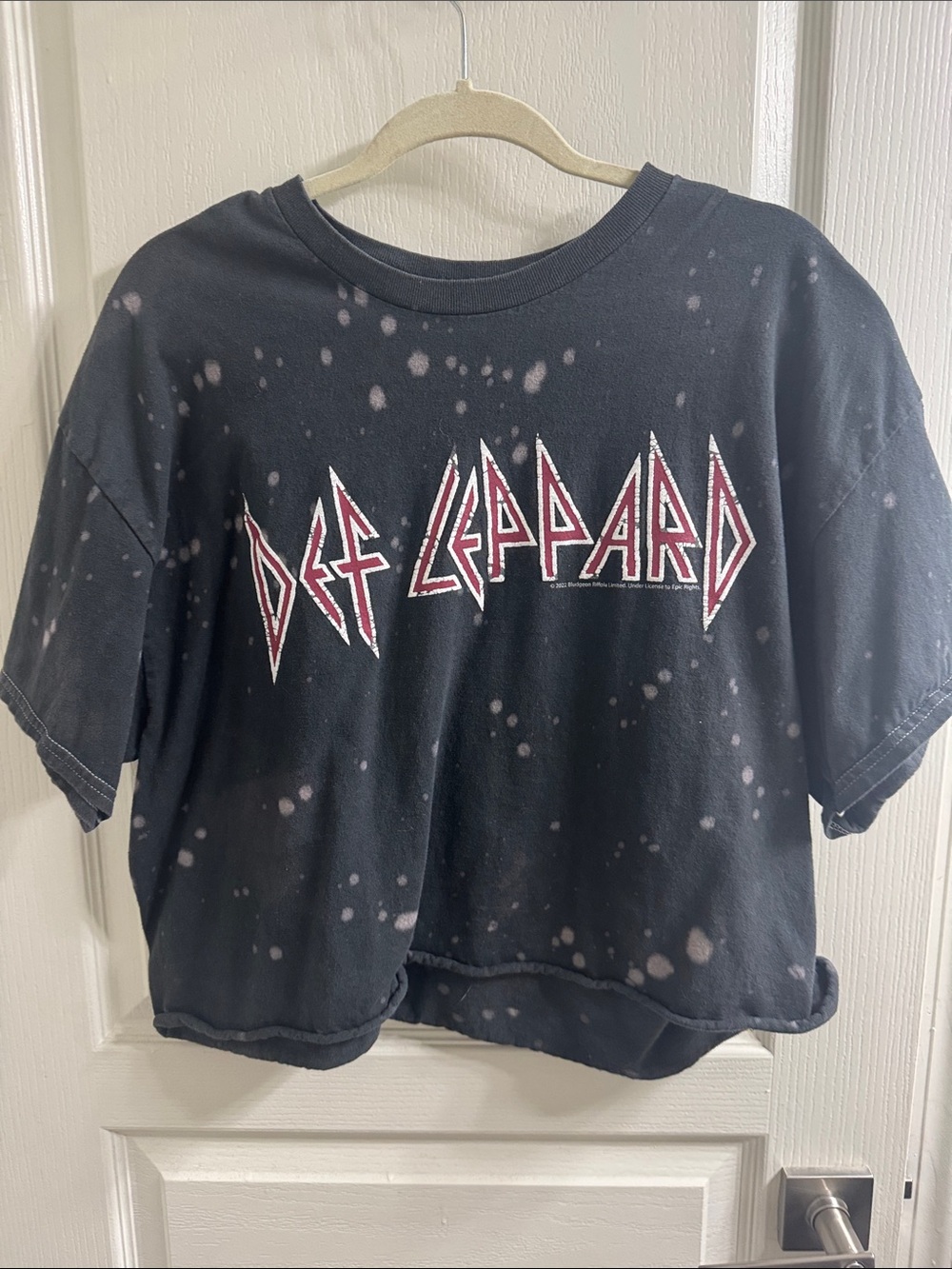 Junk Food Clothing Black Def Leppard Bleached Logo Tee